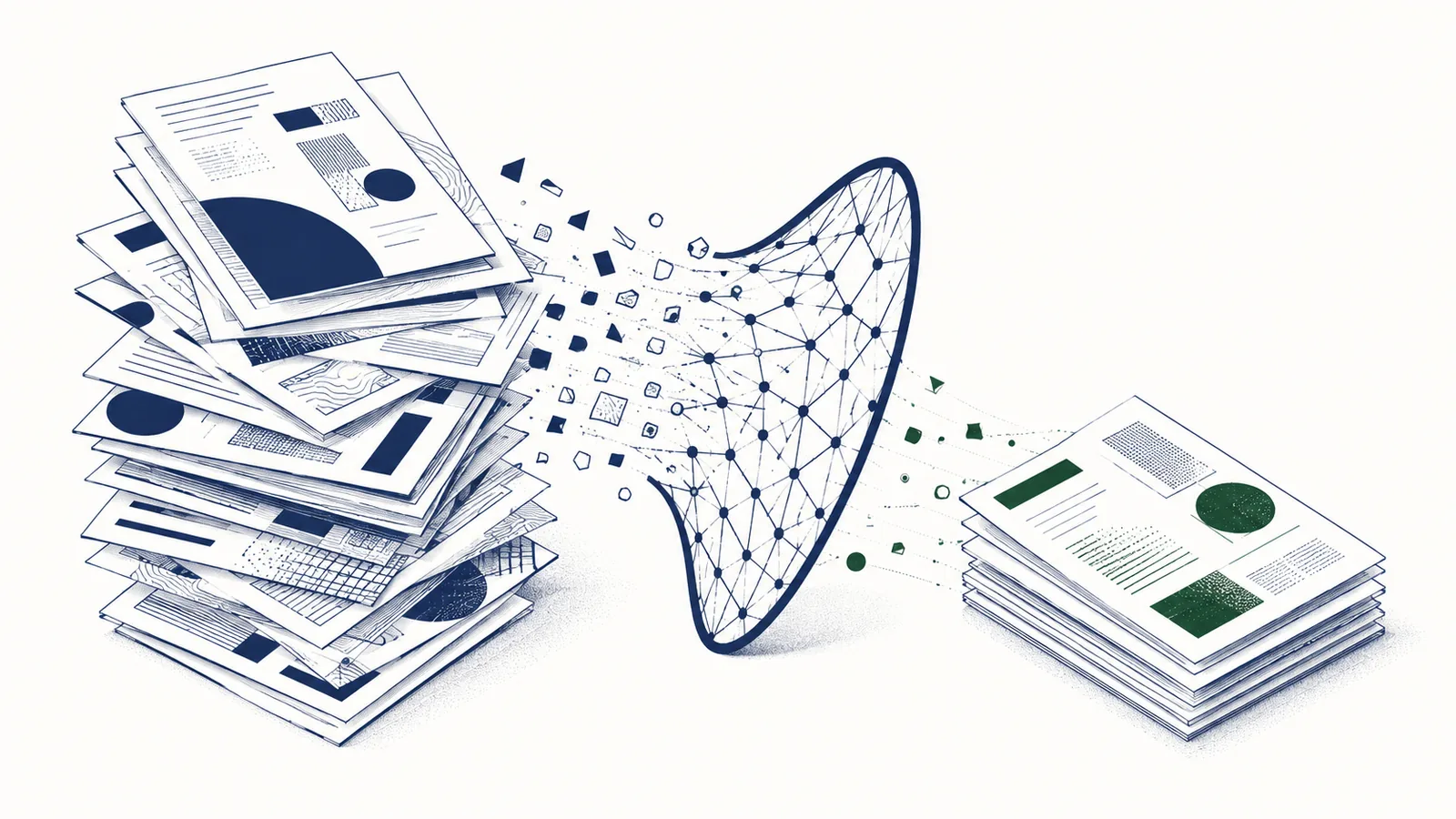 Ilustração editorial: iso 42001 em rh: triagem de currículos com ia